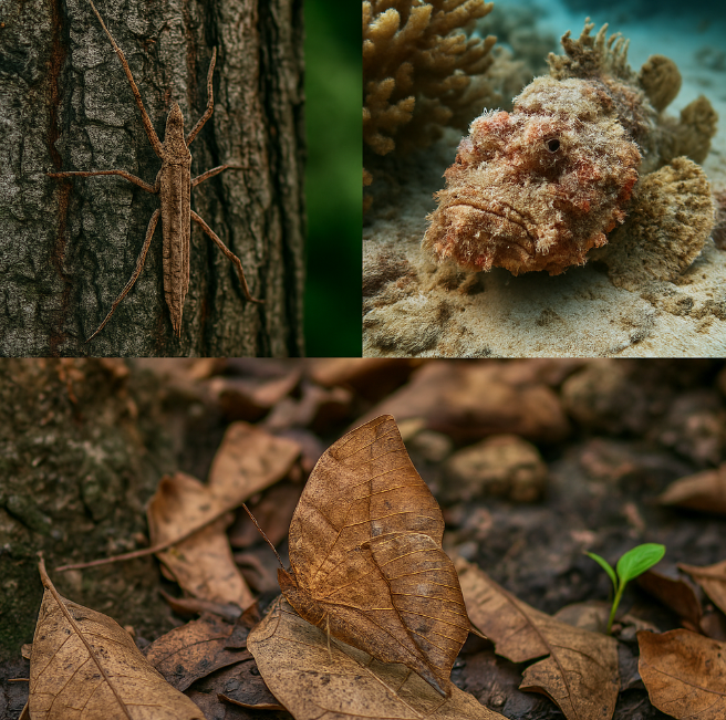 animais que se camuflam